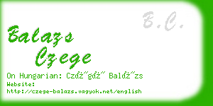 balazs czege business card